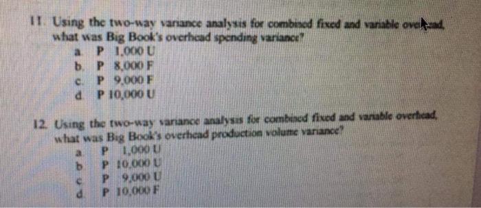  11. Using the two-way vannance analysis for combined fixed and variable