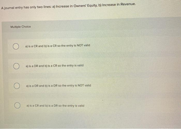 a) is a DR and b) is a DR so the entry