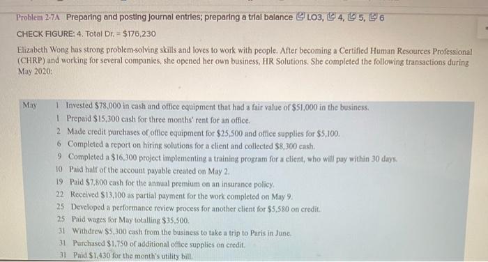  please solve problem 2-8A Problem 2-7A Preparing and posting Journal entrles;