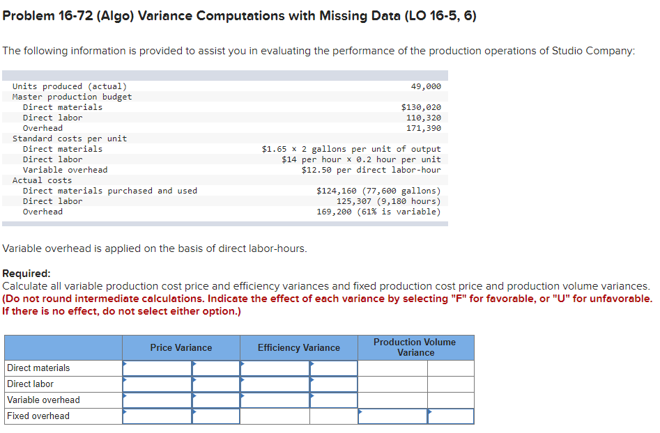Problem 16-72 (Algo) Variance Computations with Missing Data (LO 16-5, 6)
