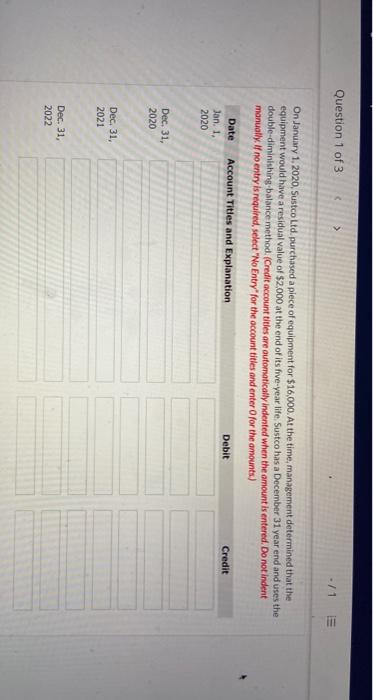 journal entries for 2020 2021 and 2022 related to each of the