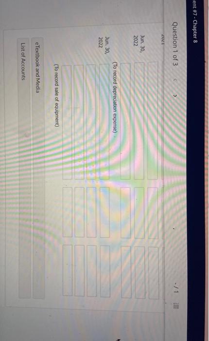 equipment for $16,000. At the time management determined that the equipment would