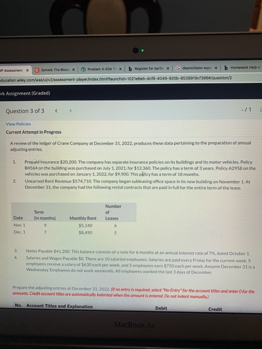  P Assessment x C Solved: The Boss X Problem 4-03A Th