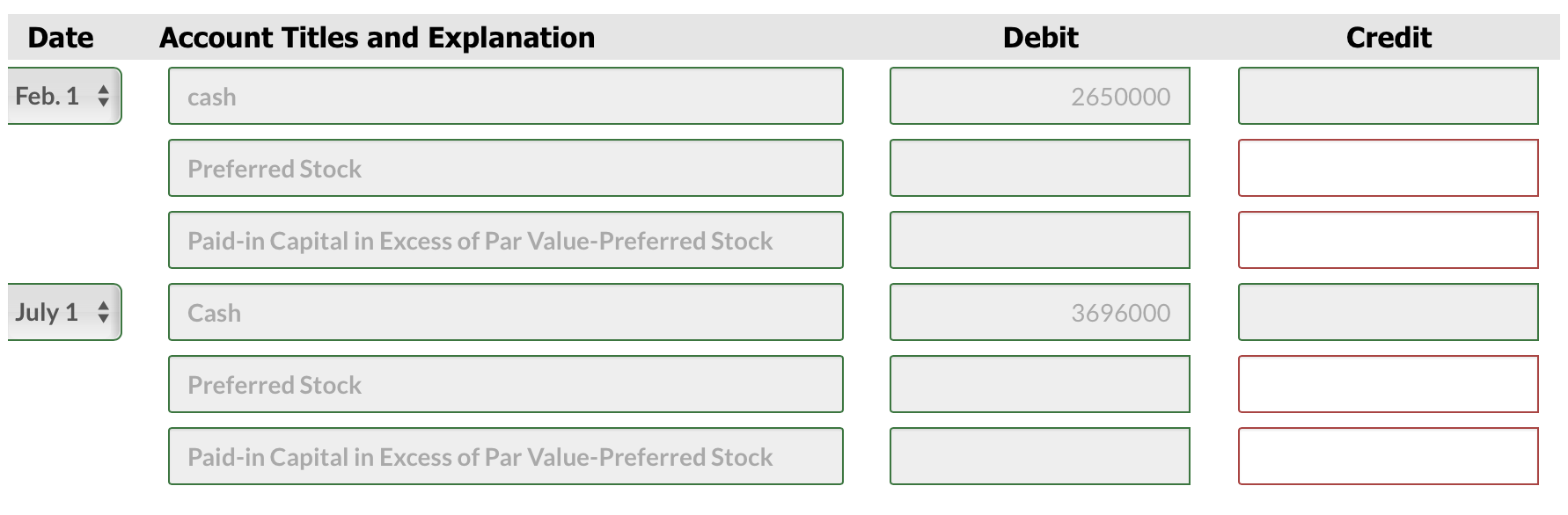 both preferred and common stock. The par value of the preferred is