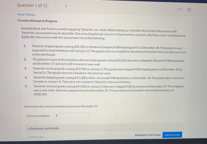 please help me understand how to do this 1. Question 1 of