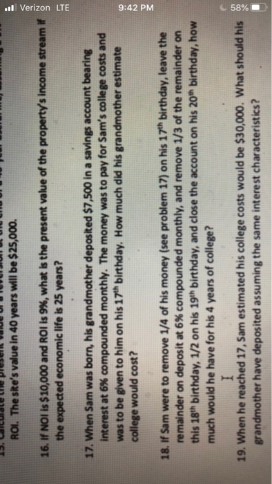 Sam were to remove 1/4 of his money (see problem 17) on