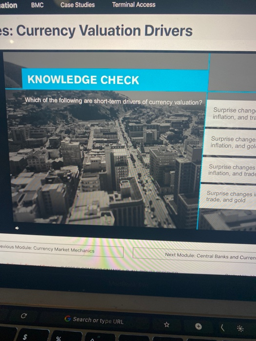  cation BMC Case Studies Terminal Access Es: Currency Valuation Drivers KNOWLEDGE