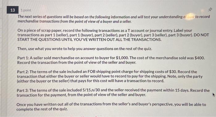 On a piece of scrap paper, record the following transactions as a