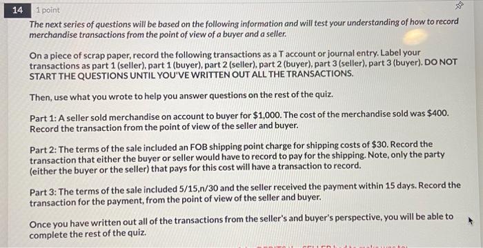 part 1 (buyer), part 2 (seller), part 2 (buyer), part 3 (seller),