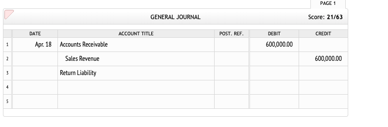 & Sons made sales on credit to Alderman Sports totaling $600,000 on