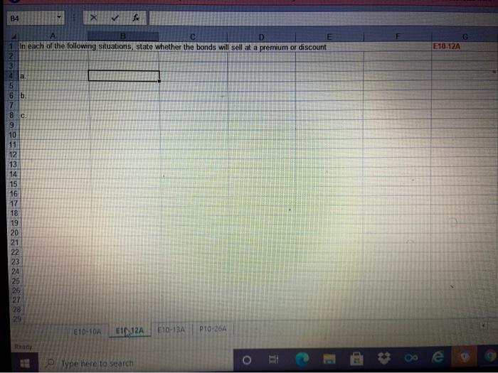  B4 X E10-12A . B C D E 1. In each
