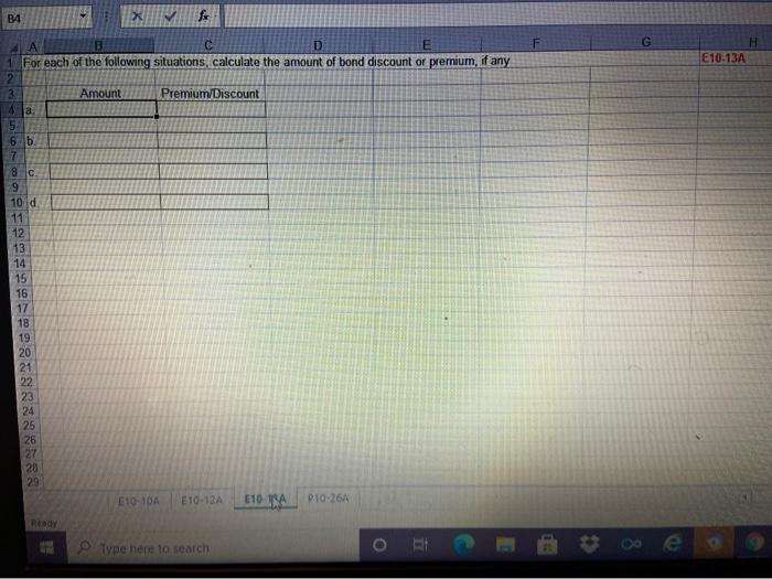 premium or discount 2 3 a 5 6 lb 8 9 10