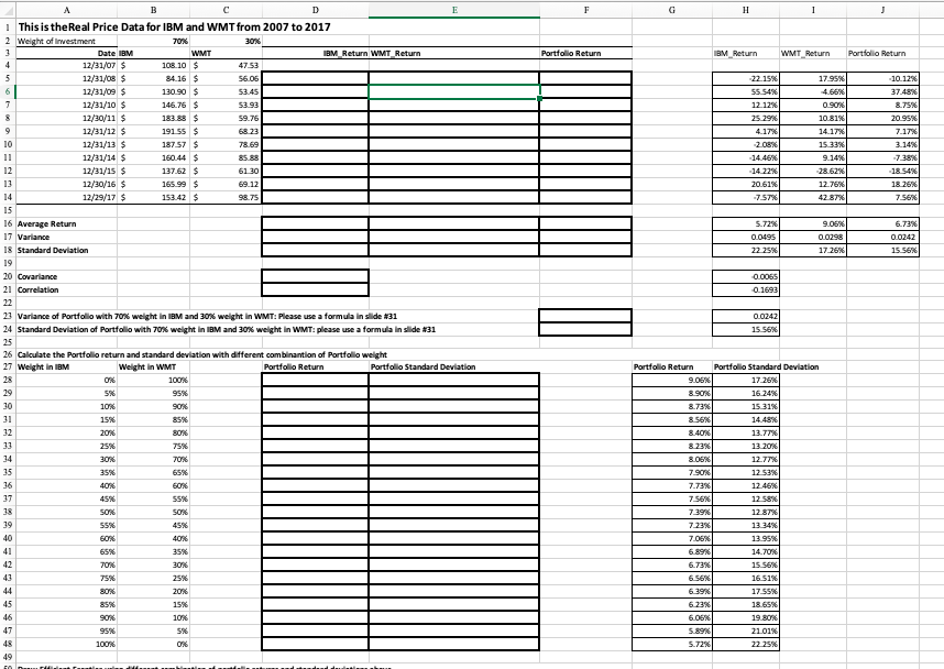 Need some help with excel formatting. Correct answers are shown to