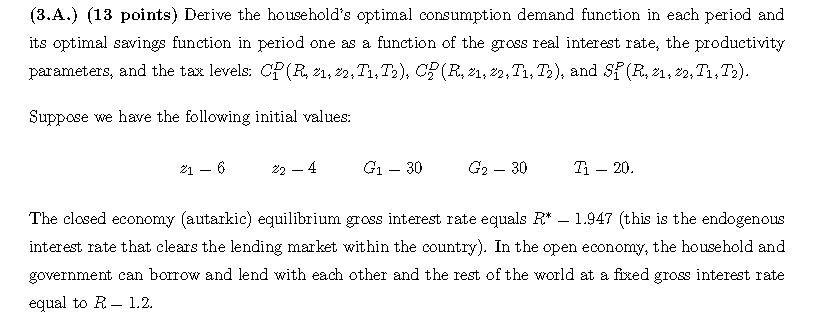 two periods. The household has h 100 units of time which it