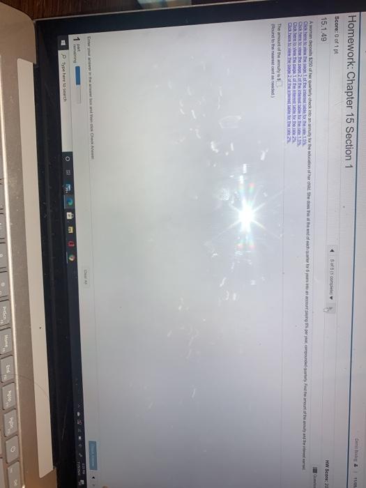 be Homework: Chapter 15 Section 1 Score: 0 of 1 pt 15.1.49