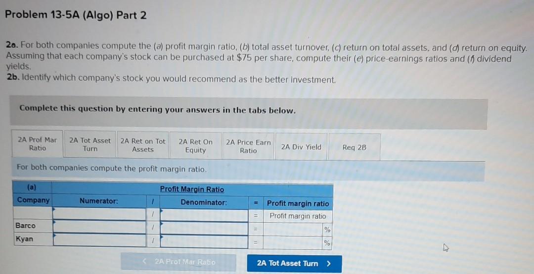ratio analysis LO P3 [The following information applies to the questions displayed