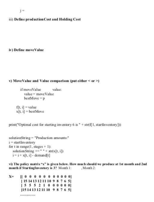the demand for your product to be as follows 10 Month Demand'