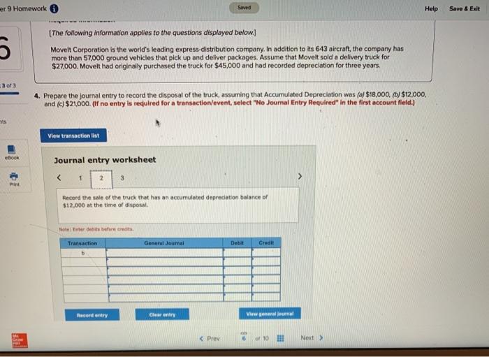 to the questions displayed below) Movelt Corporation is the world's leading express-distribution