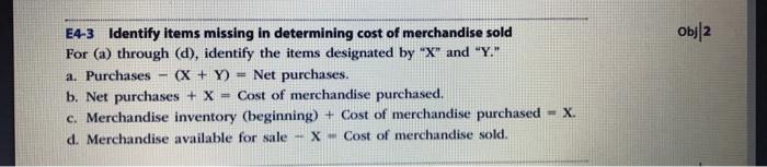  Obj|2 --- E4-3 Identify items missing in determining cost of merchandise