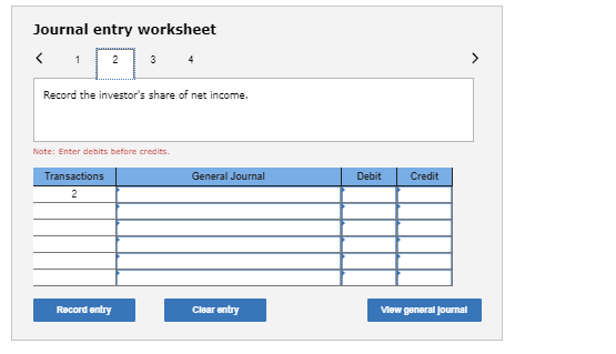 Exercise 12-20 (Algo) Equity method; purchase; Investee Income; dividends (LO12-6) As a