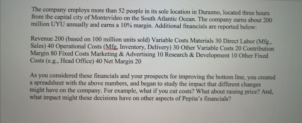 can practice on my own. Thank you Pepita Disco: Margins and Price