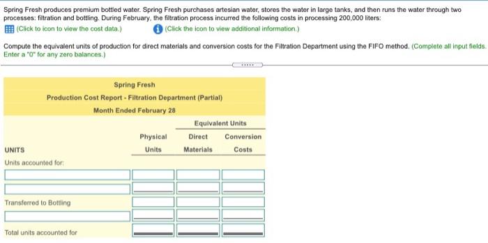  My last right for this question, please help Spring Fresh produces