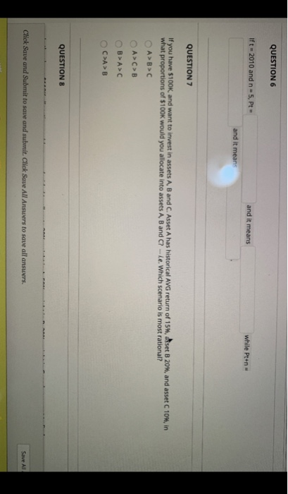  QUESTION 6 Ift - 2010 and n = 5, Pt- and