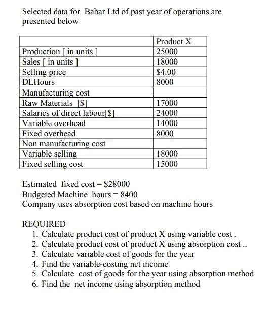 no. 4, 5, and 6 solution only Selected data for Babar