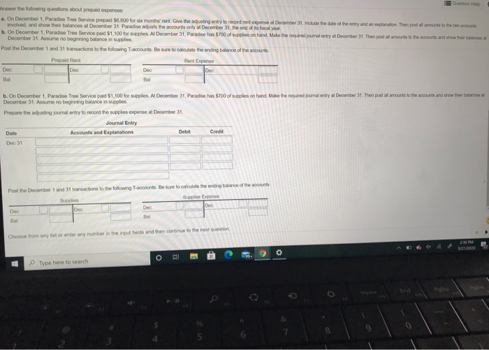 Hello could you help me solve this accounting 1 question? Question Help
