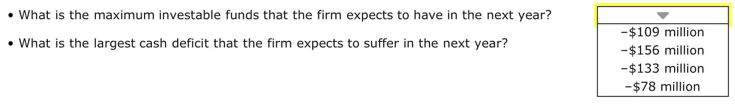need additional cash flows or to generate surplus cash. Consider the case