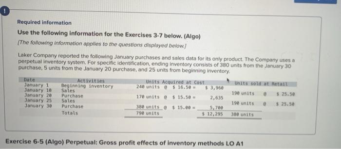 how to solve this problem? Required information Use the following information for