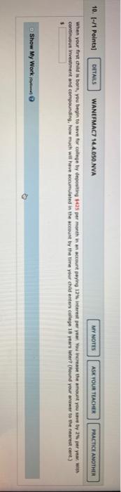  when your first child is born, you begin to save for