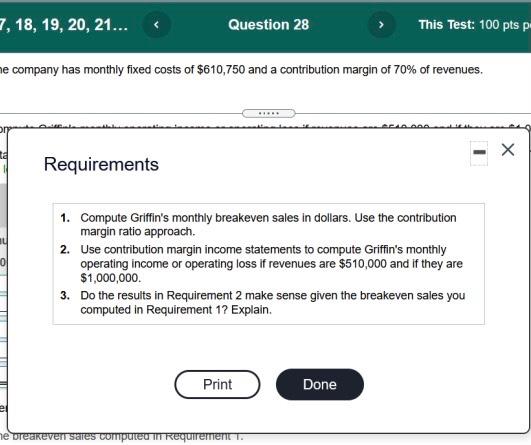  7, 18, 19, 20, 21... Question 28 This Test: 100 pts
