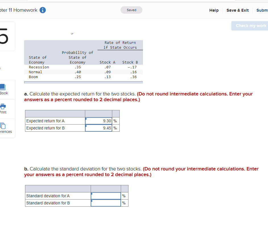 pter 11 Homework di Saved Help Save & Exit Subm Check