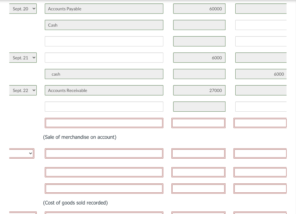 rate of 5% based on past experience. Sept. 2 Purchased equipment on