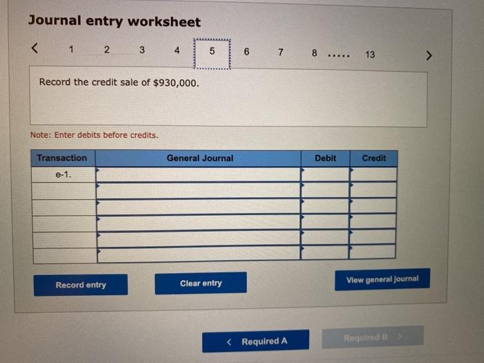 inventory on account during the year. e. Sold inventory costing $640,000 for