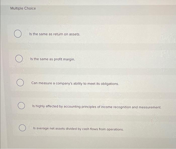 Is the same as return on assets. Is the same as profit