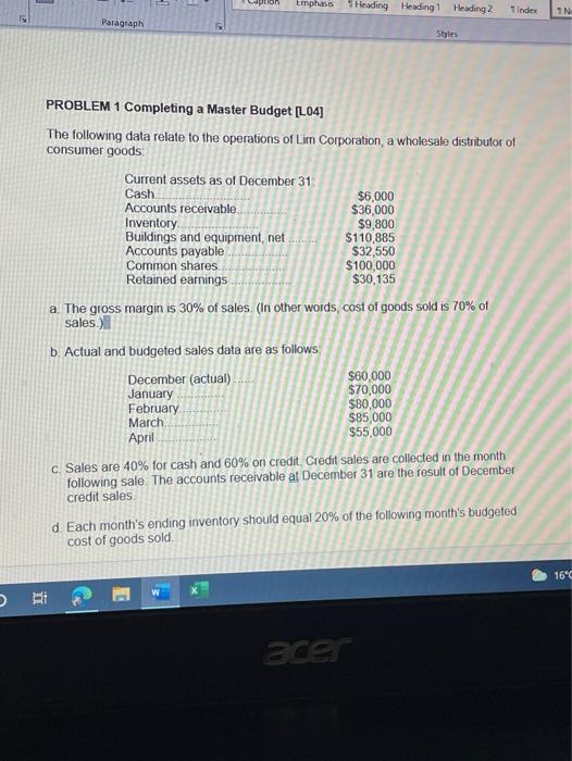  ption Emphasis Heading Heading Heading 2 Index IN Paragraph Sis PROBLEM
