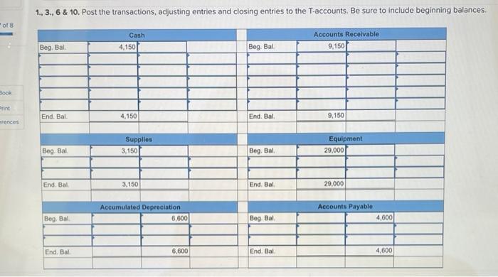 3-7) [The following information applies to the questions displayed below.) The general