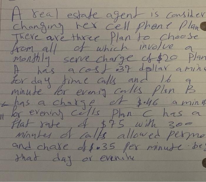  a 9 real estate agent is consider Changing her cell phone