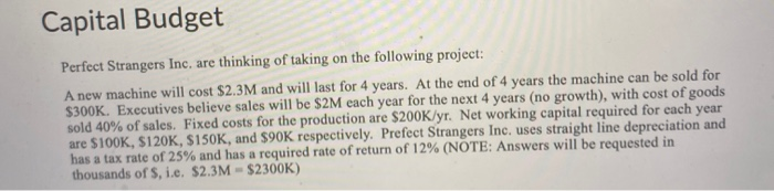 for Fixed Costs in year 1? (in thousands of $) Your Answer: