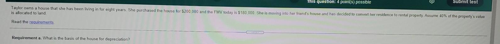 for eight years. She purchased the house for $200,000 and the FMV