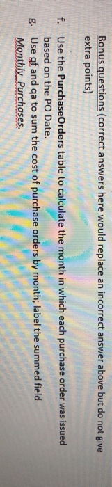  Bonus questions (correct answers here would replace an incorrect answer above