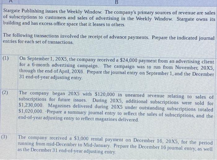  B Stargate Publishing issues the Weekly Window The company's primary sources