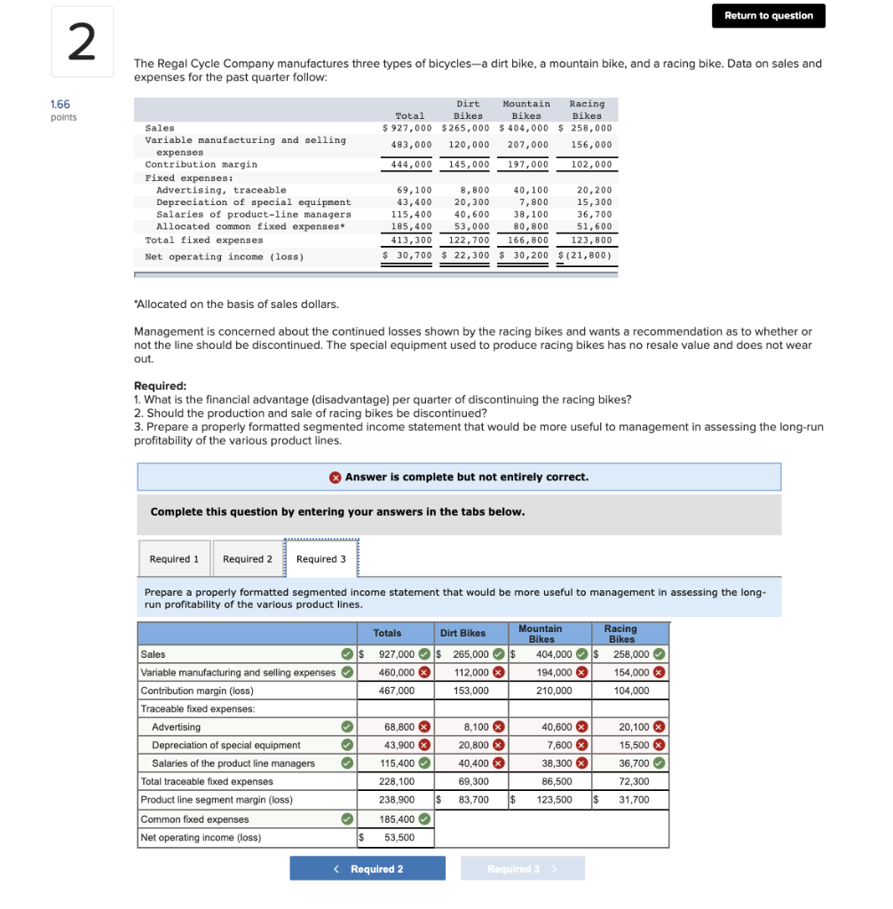 Cycle Company manufactures three types of bicycles-a dirt bike, a mountain bike,