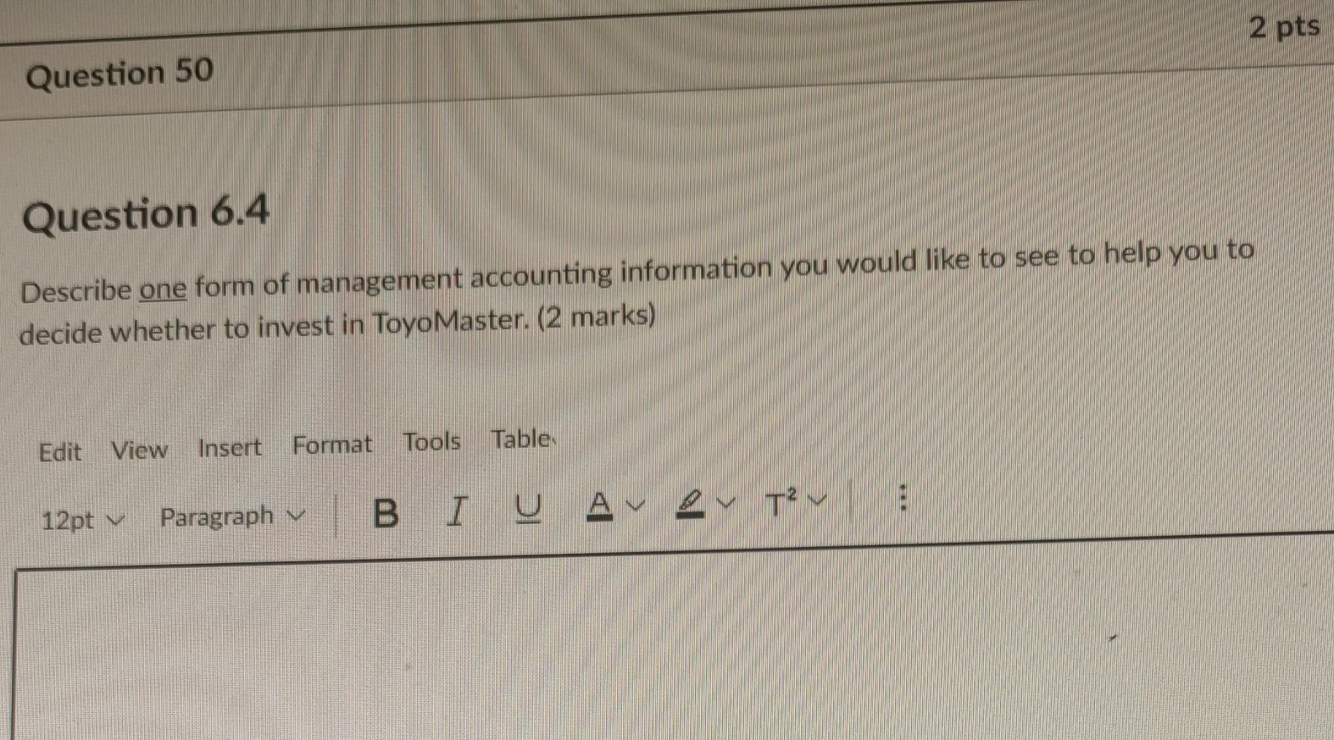Old MathJax webview 2 pts Question 50 Question 6.4 Describe one form