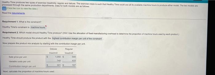 1,050 $ 540 Costs: 300 90 84 194 Direct materials Direct labor