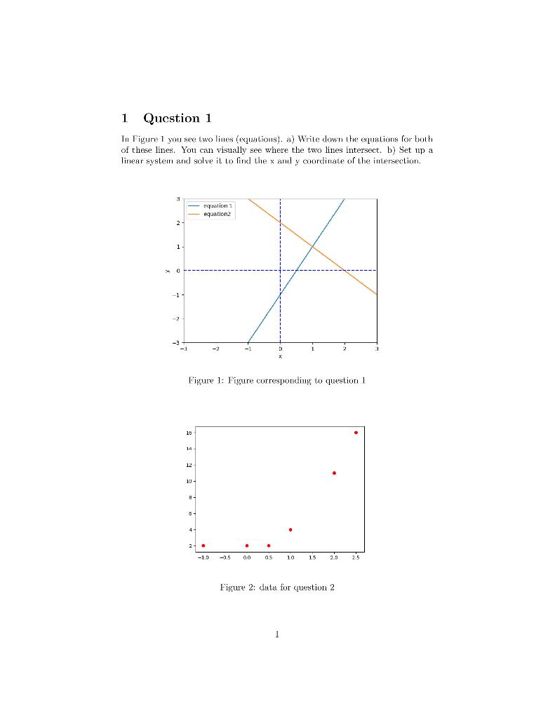 Need help with only question 2.3 1 Question 1 I. Figure 1