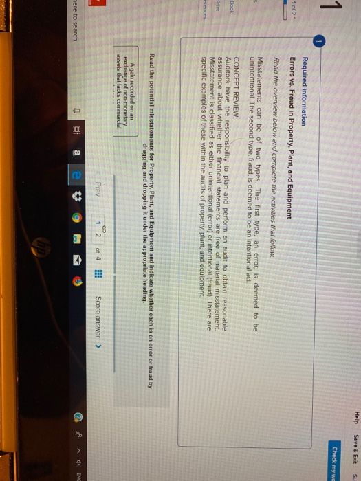  Help Save & Exit Su Check my wc Required information Errors