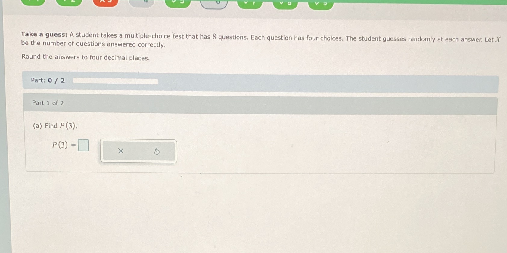 Take a guess: A student takes a multiple-choice test that has